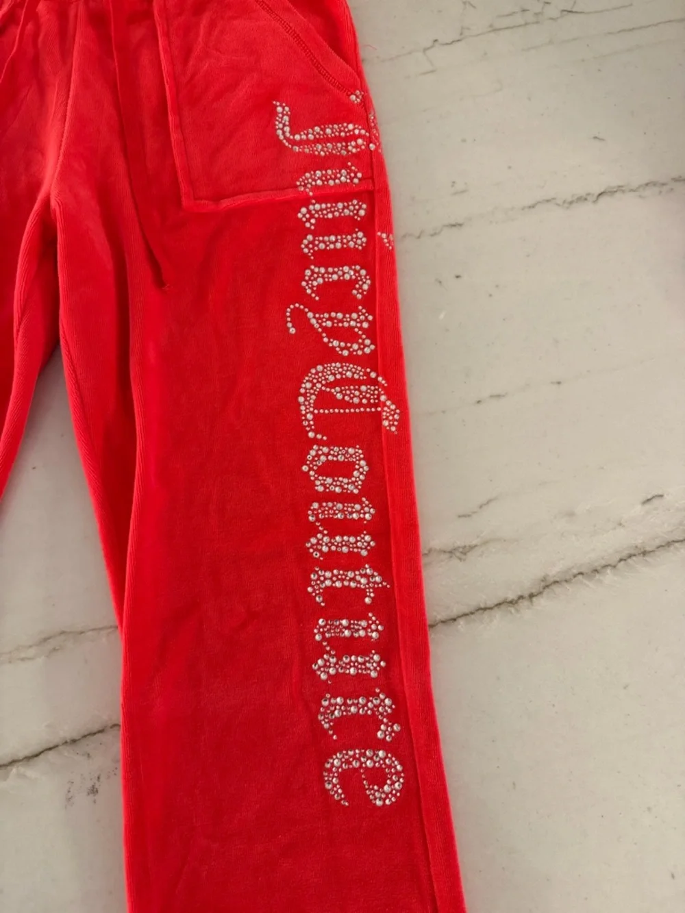 Juicy Couture Rhinestone Tracksuit Women's Large Red - Picture 6 of 13